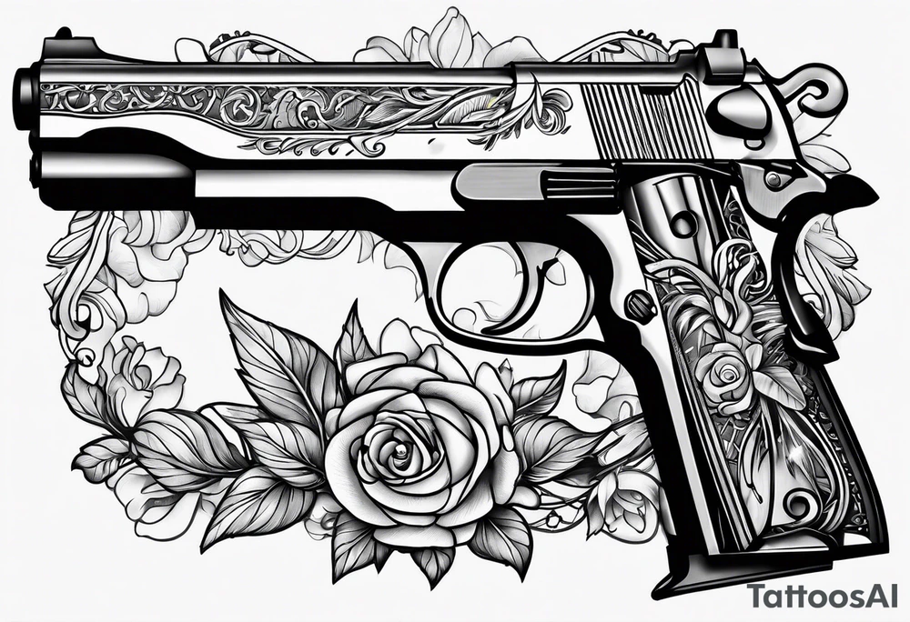 pistol tattoo idea