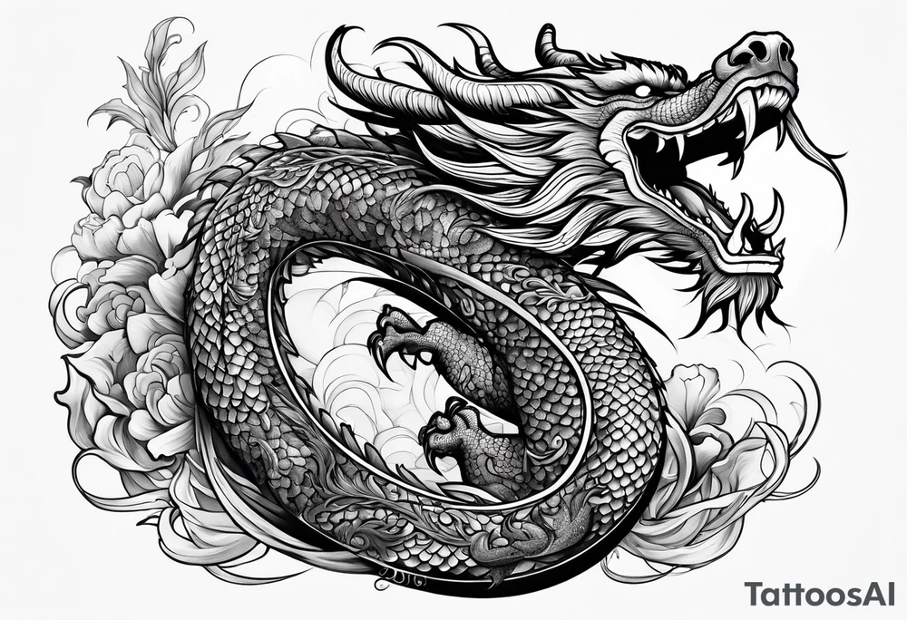 eastern dragon tattoo idea