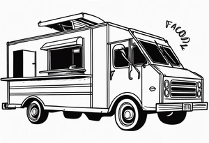 Step van food truck tatoo tattoo idea