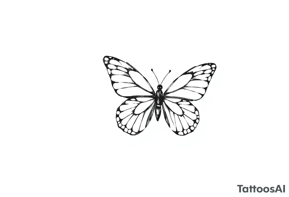Chain link chain, butterfly, alan knutson you're my person tattoo idea