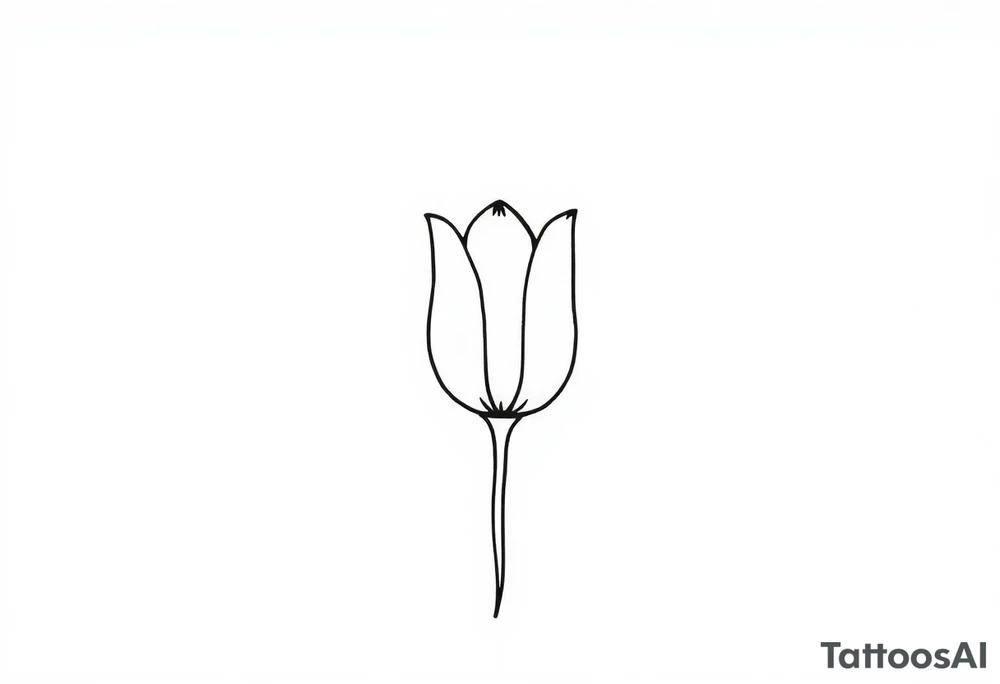 Tulip, tulip line style tattoo, hidden S letter in Tattoo, more better lines tattoo idea