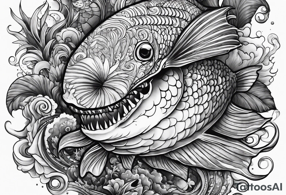 Sea creatures tattoo idea