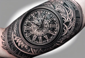 forearm for men and money with ace card tattoo idea