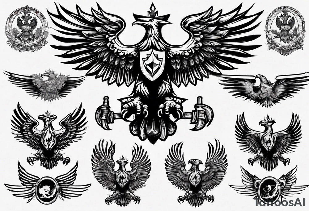 russian eagle tattoo idea