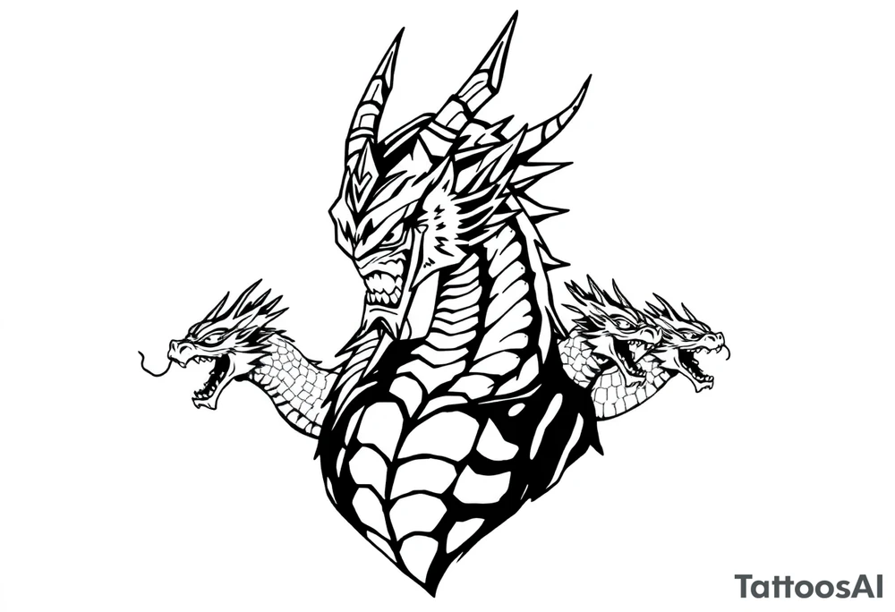 Shenron with 7 dragon balls tattoo idea