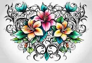 Longer Vines of Flores tattoo idea