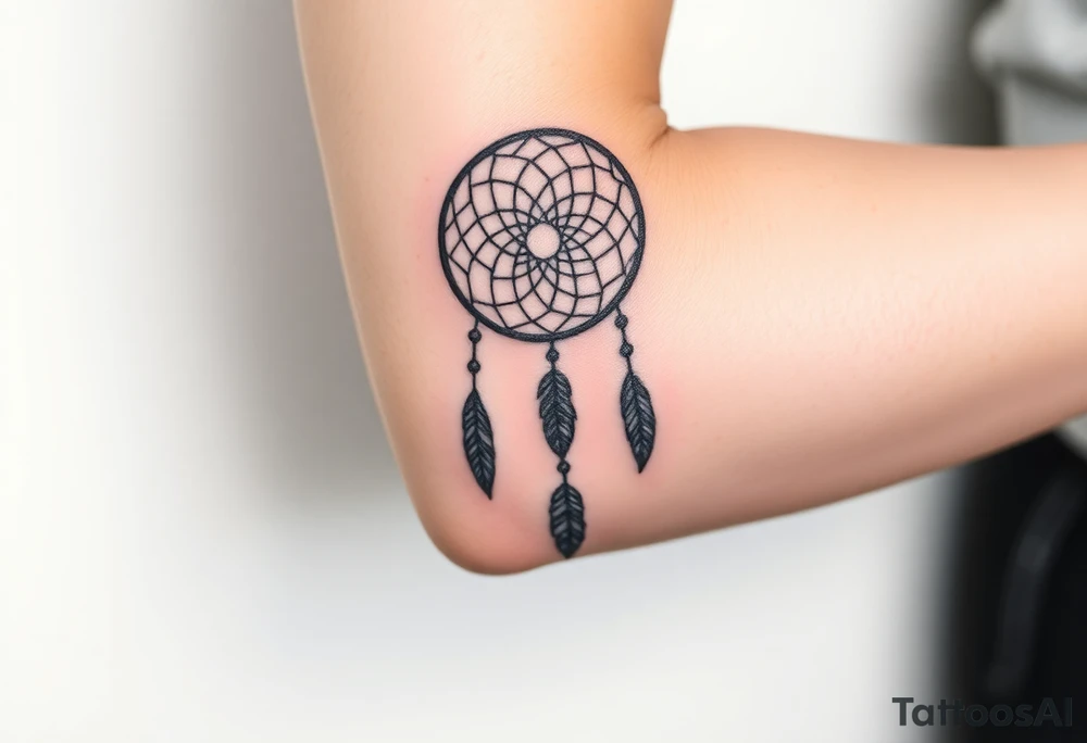 dreamcatcher with feathers for the memory of my grandma tattoo idea
