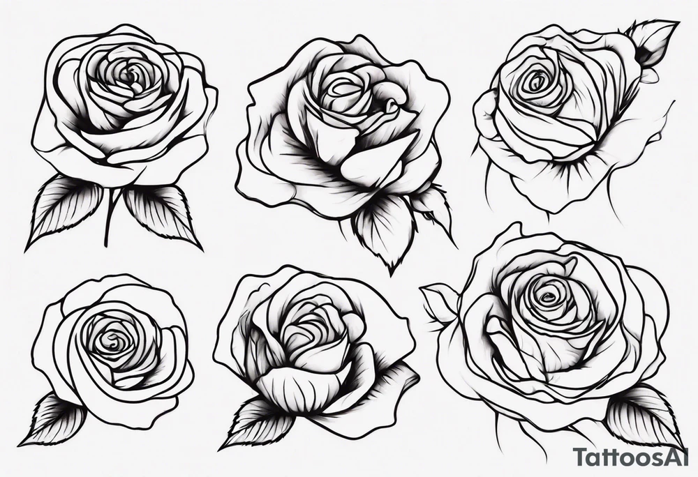 a one-line rose tattoo idea