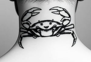 powerful vicious crab ready to defend proudly showing off that a crab is the sign of a cancerg tattoo idea