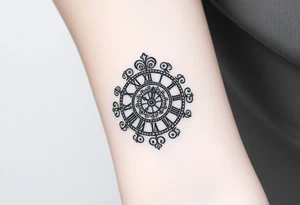 vintage roman numerals within ornate clockwork mechanism tattoo idea