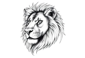 Realistic lion tattoo idea