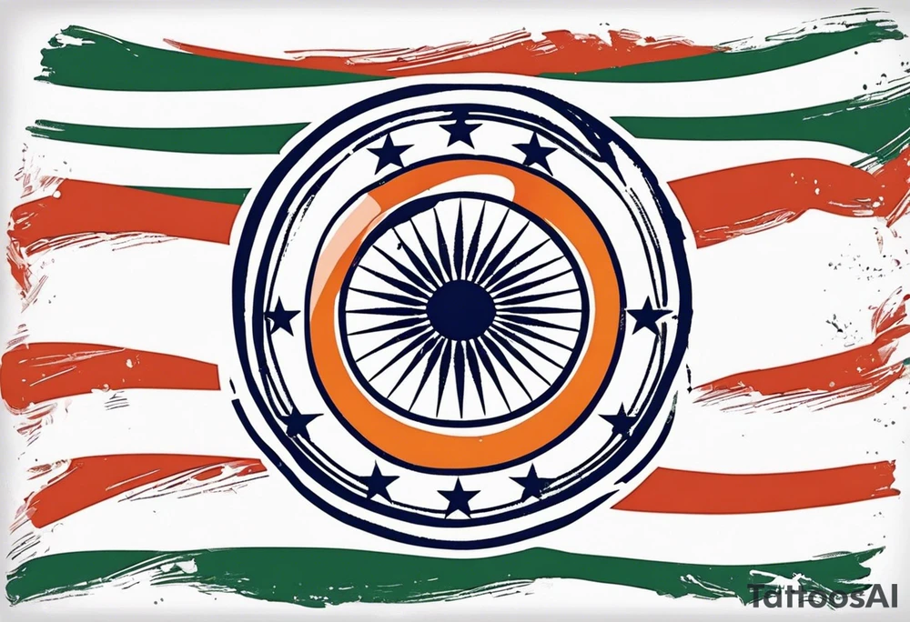 Indian Flag with an FAZE letters tattoo idea