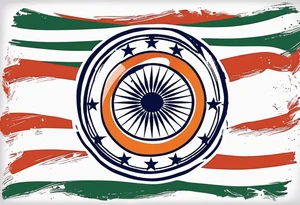 Indian Flag with an FAZE letters tattoo idea