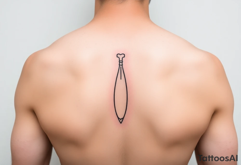 erect penis line drawing tattoo idea