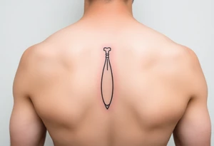 erect penis line drawing tattoo idea