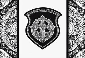 Valhalla shield 
axe tattoo idea