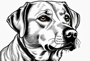 One happy light colored yellow labrador retriever. tattoo idea