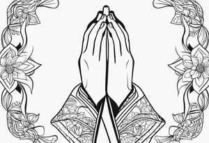 PRAYING HAND tattoo idea