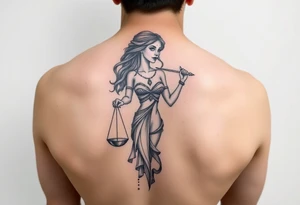 lady libra tattoo idea