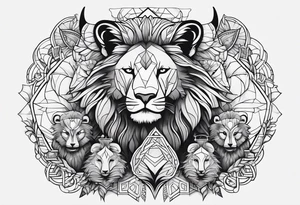 family in one animal tattoo idea