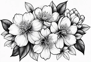 Sakura flowers tattoo idea