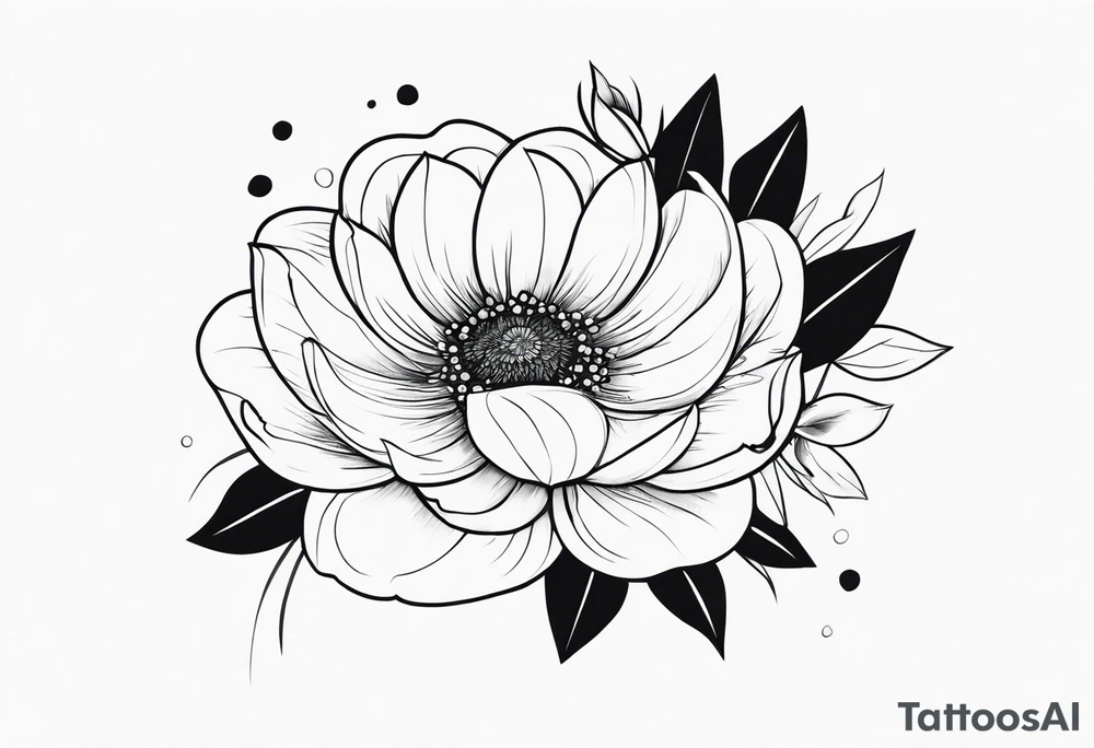 Lua com flores tattoo idea