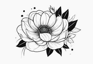 Lua com flores tattoo idea
