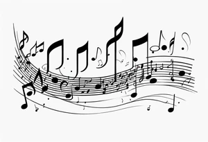 Music Notes Melody tattoo idea