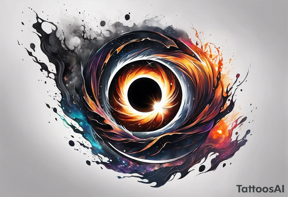 A black hole tattoo idea
