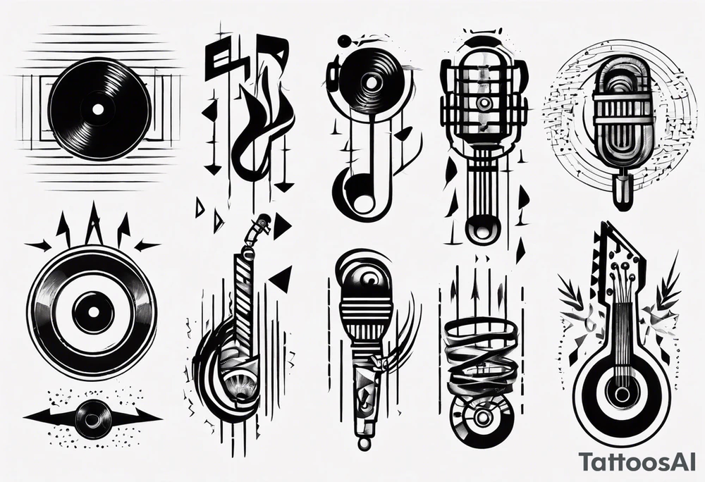 music sound tattoo idea
