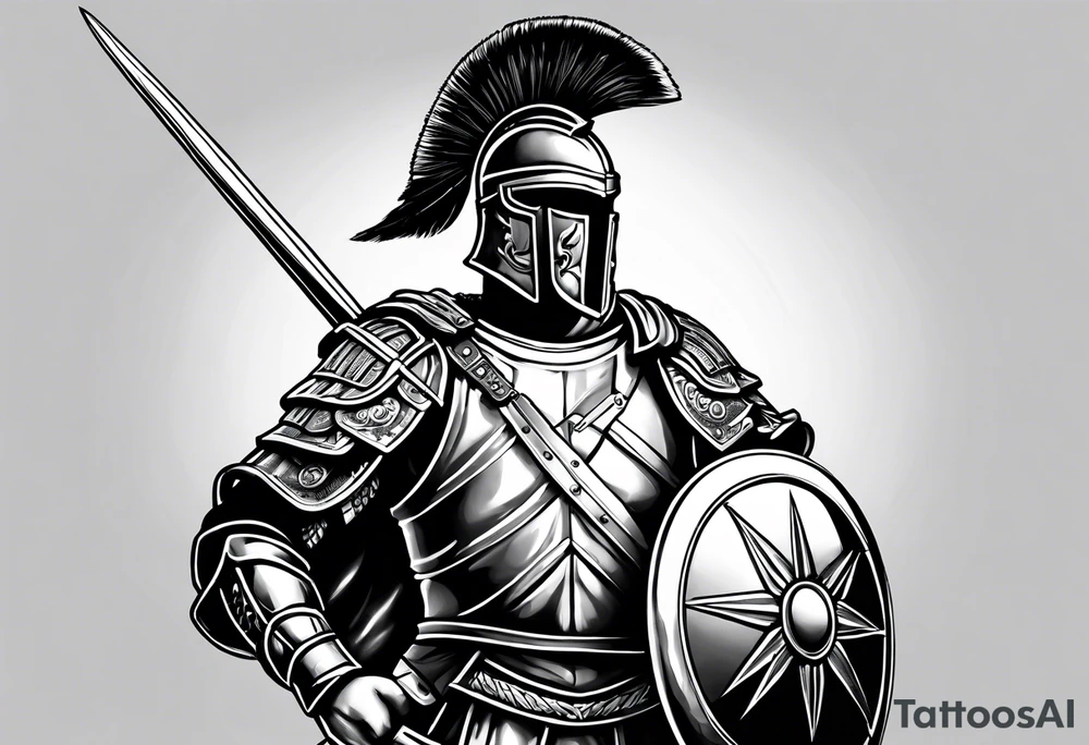 roman soldier, greek soldier, knight tattoo idea