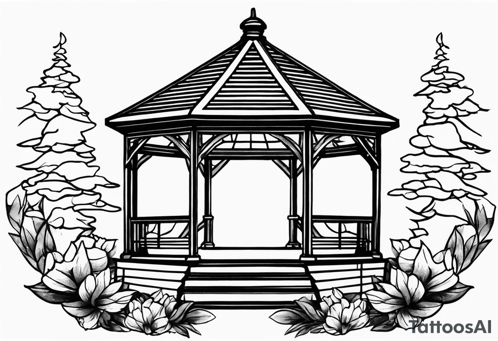 Dark gazebo tattoo idea