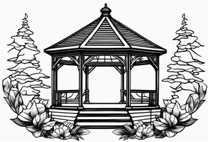 Dark gazebo tattoo idea
