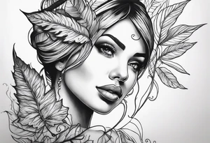 Leaf work tattoo idea