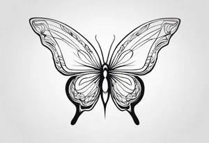 Uma borboleta minimalista tattoo idea