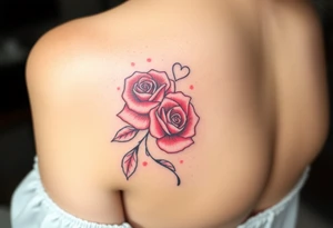 Im a twinky male and want a pretty tattoo on my upper thigh. I like roses, kisses, and hearts, and kink tattoo idea