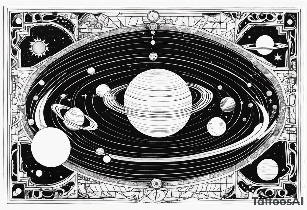 the solar system tattoo idea
