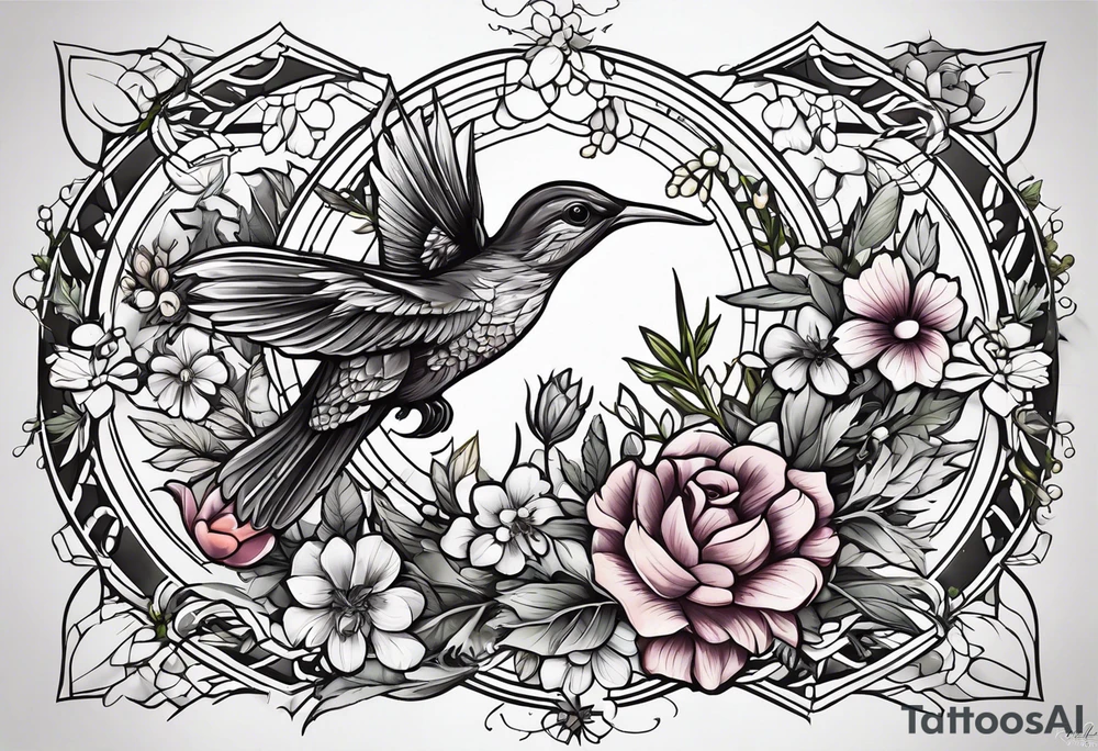 Hops, Rosemary, Thyme, Sage, Juniper, Corn, Wheat, Rose, Sunflower, Cherry blossom, Apple blossom, Honeycomb, Maple leaves, Violet/primrose, Carrot, Cherry, Apple/apple core, Acorns

Hawk, Lightbulb, Hummingbird

full sleeve tattoo idea
