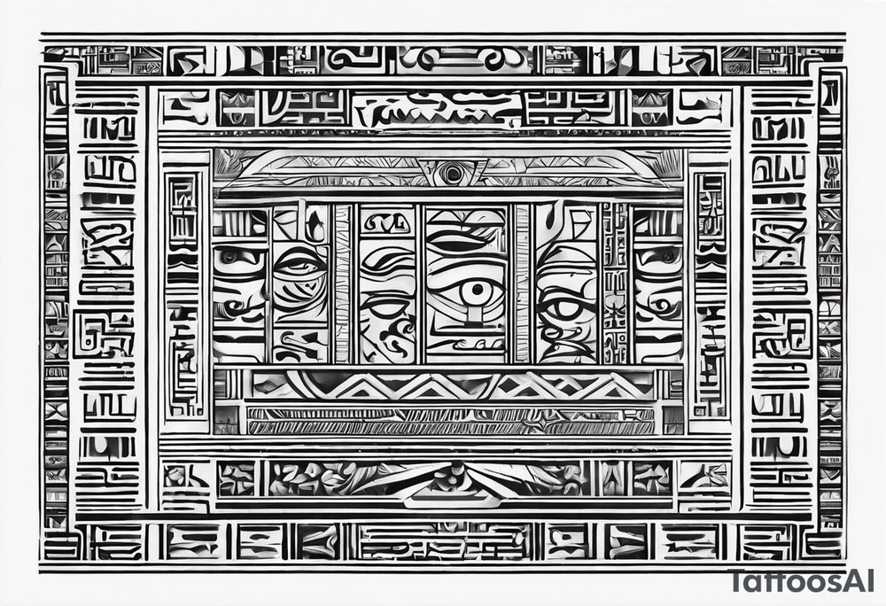 egyptian hieroglyphs tattoo idea