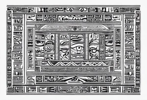 egyptian hieroglyphs tattoo idea
