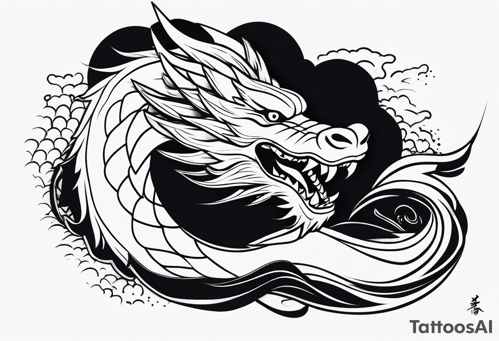 DRAGO GIAPPONESE DA FARE SU UN BRACCIO tattoo idea