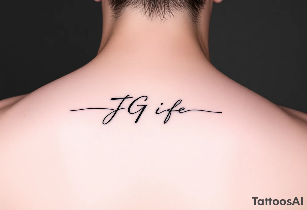intials JG life line tattoo idea