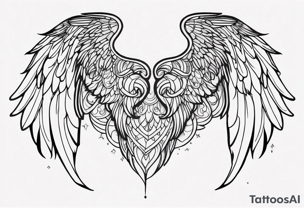 angel wing tattoo idea