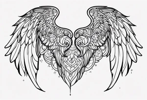 angel wing tattoo idea