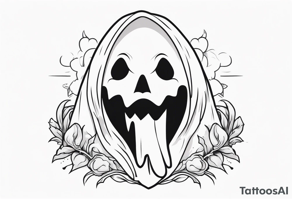 ghost who crying tattoo idea