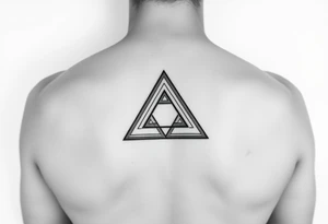 Geometric triangle small tattoo idea