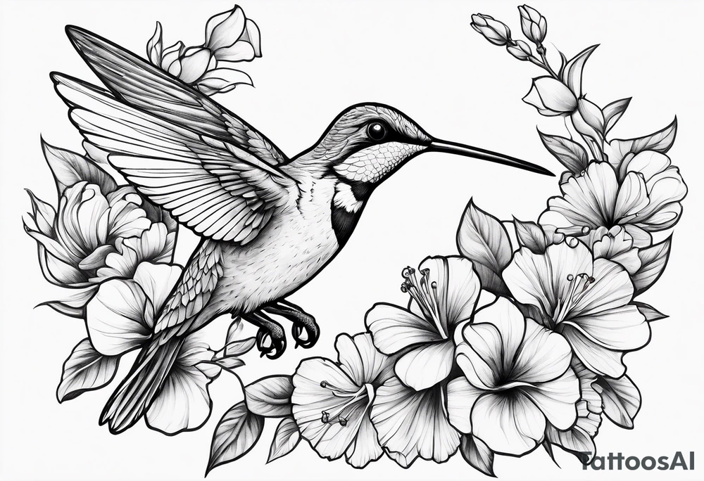colibri bird
flowers
fine line
gentle tattoo idea