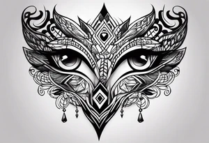 tattoo that goes all around the wrist with a ton off eyes tattoo idea