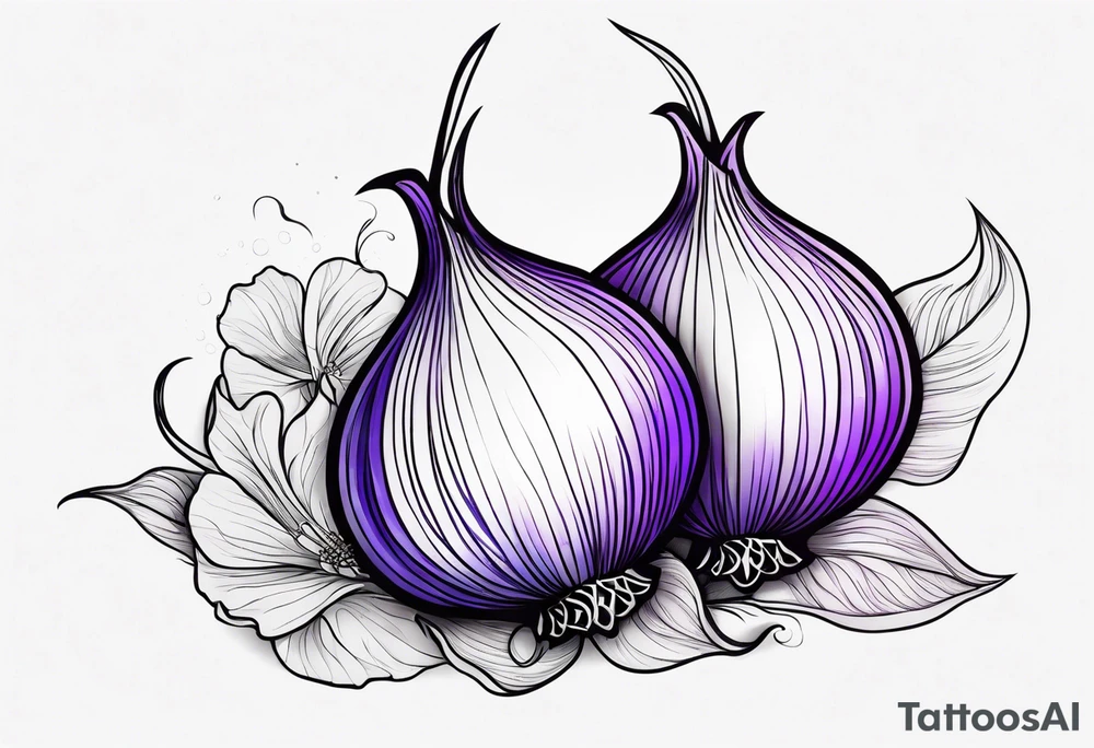 Glass onion with blues and purple looking shiny tattoo idea