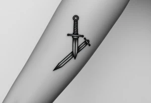 Give me a tattoo based on proverbs 27:17 about iron sharpening iron for me and the guys to get together probably two swords in it tattoo idea